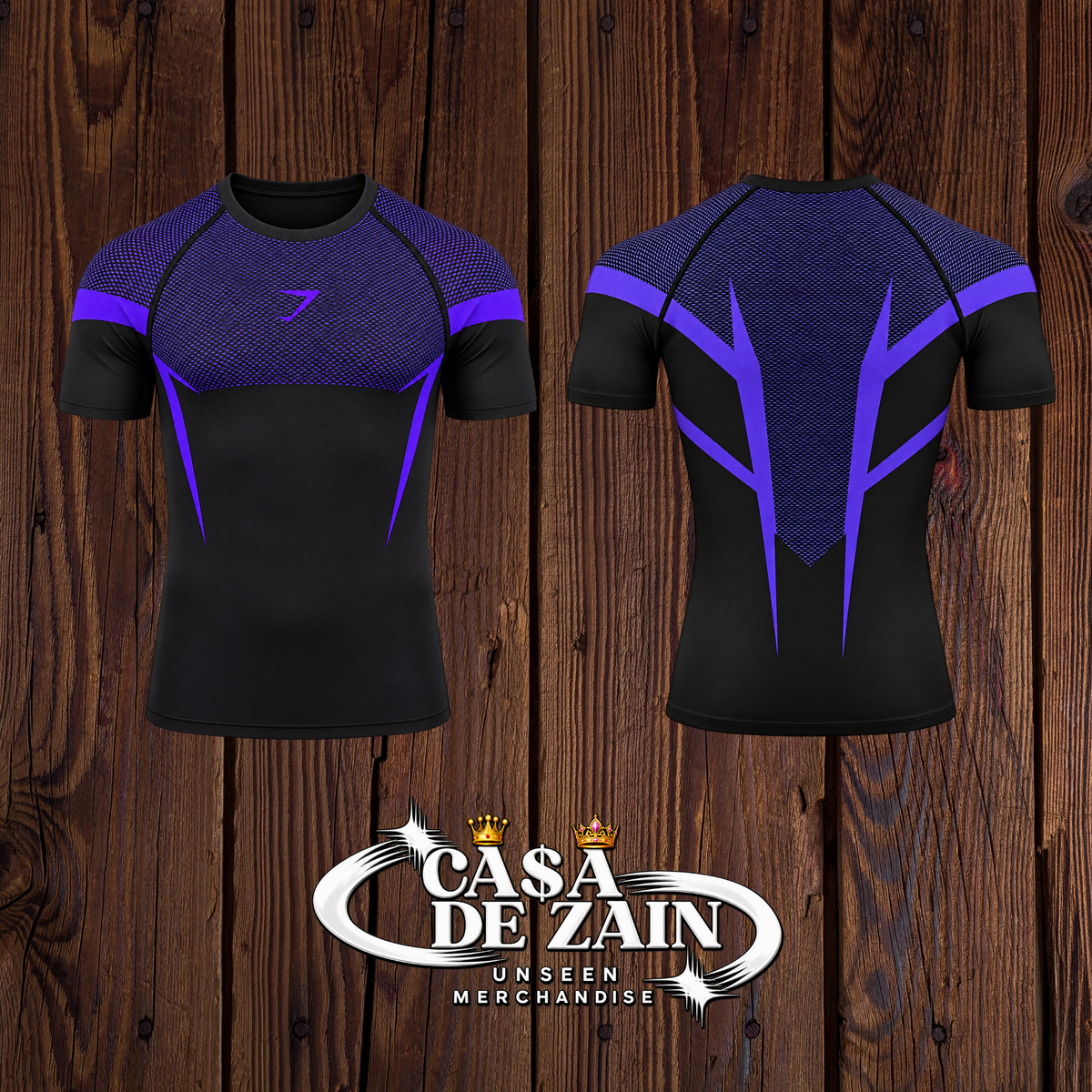 Gym Shark | Purple Net Compression Shirt