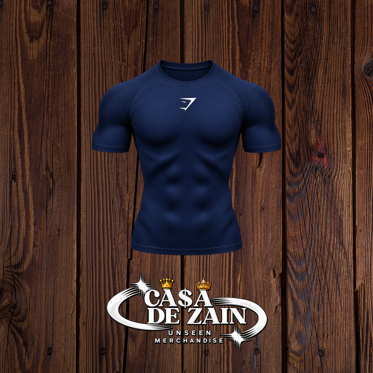Gym Shark | Navy Blue Compression Shirt