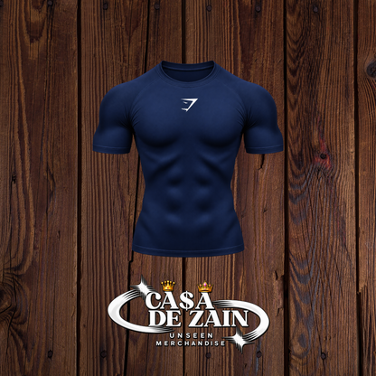 Gym Shark | Navy Blue Compression Shirt