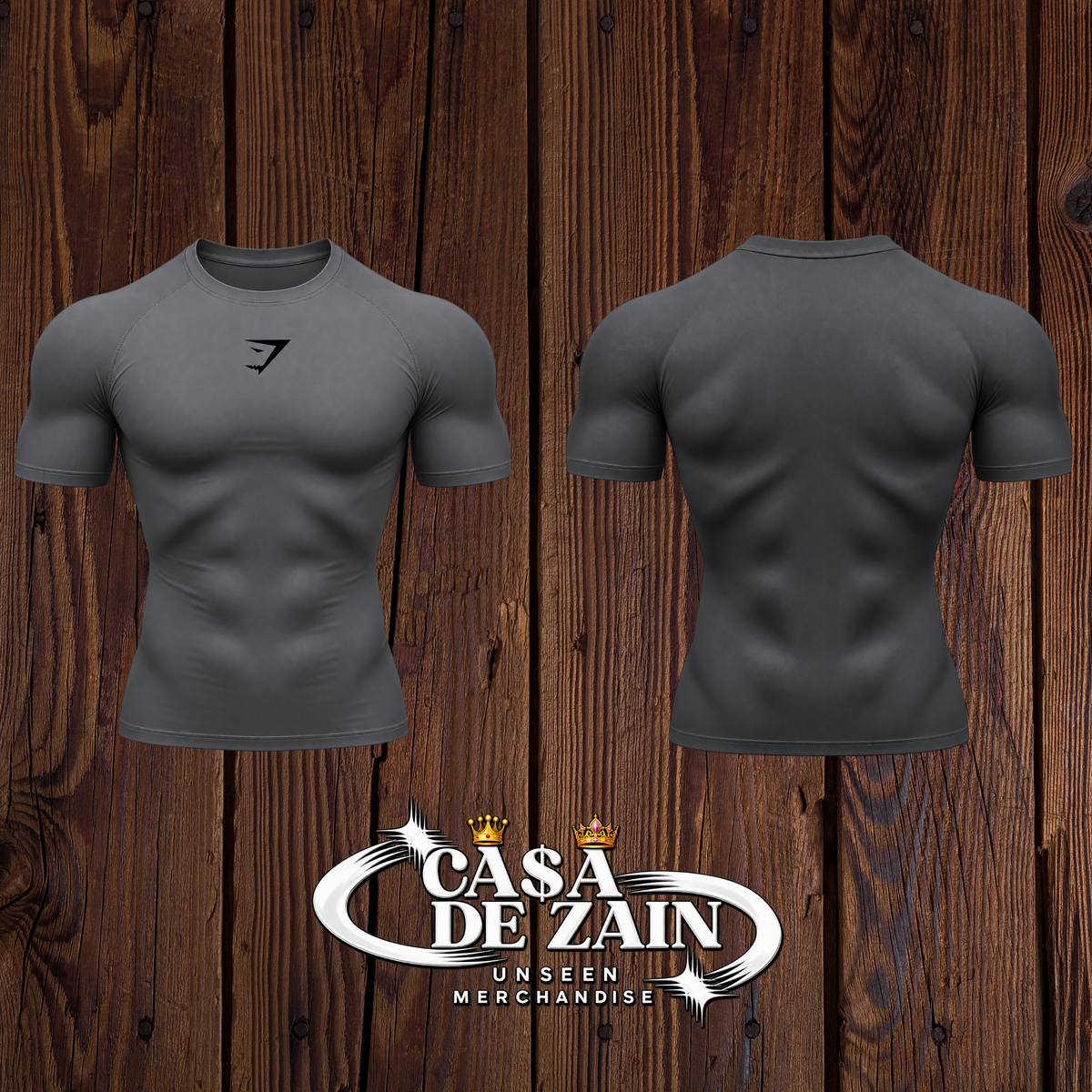 Gym Shark | Grey Compression Shirt