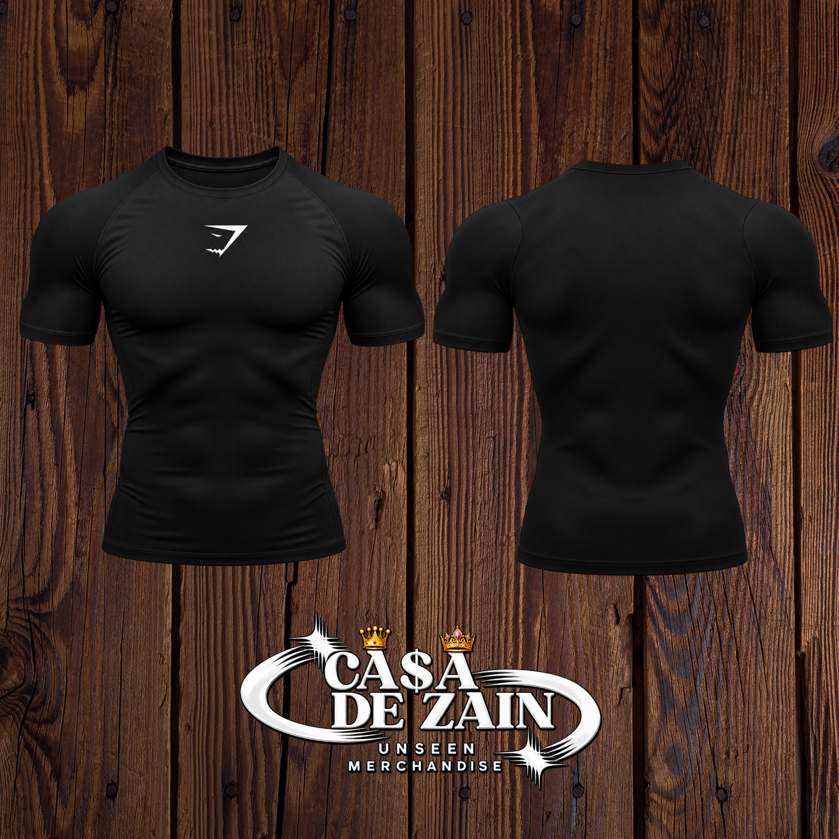 Gym Shark | Black Compression Shirt