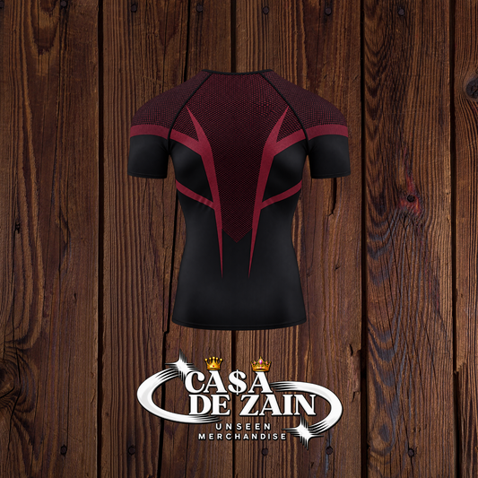 Gym Shark | Red Net Compression Shirt